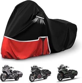 Waterproof Motorcycle Cover Replace for Honda Goldwing Without Trunk Models, 420D Oxford Cloth Motorcycle Cover for Snow Rain Dust Protection