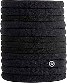 GIMME Bands Fine Hair Ties | No Break Microfiber Fine Hair Elastics | A Firm Yet Gentle All Day Hold with No Snagging, Dents, or Breakage | Black Onyx