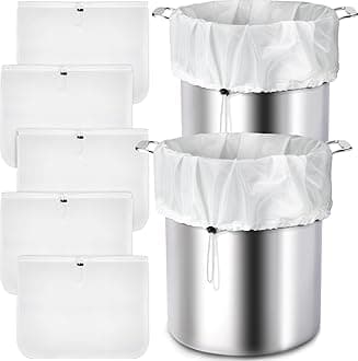 Chumia 5 Pack Brew Bags Reusable Extra Large 26 x 22'' Fine Mesh Strainer Cold Brew Filters Drawstring Cheese Cloth Straining Bags Wine Making Supplies for Fruit Cider Beer