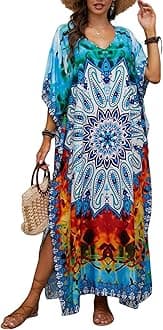Kaftan Dresses for Women Plus Size Bathing Suit Cover up Caftan Maxi Beach Dresses