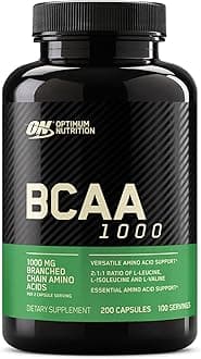 Optimum Nutrition BCAA Amino Acids Capsules (1000mg,200 Pieces)