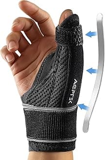 AGPTEK Thumb Splint Support for Right & Left Hand, Thumb Brace Breathable with Metal Splint, Thumb Stabilizer for Arthritis, Tendonitis, Sprains, S