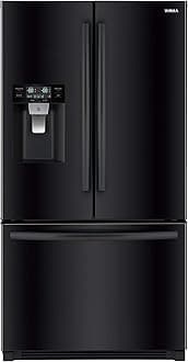 WRFS26DBCE French Door Bottom Mount Refrigerator, 26 Cu Ft, Black