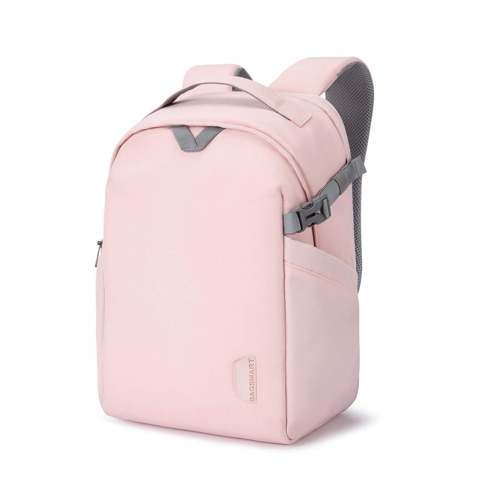 BAGSMART Camera Backpack, DSLR Camera Bag Backpack, Fit for 15.6 Inch Laptop, Waterproof Camera Case for Photographer Women Rain Cover Tripod Holder, Pink, Pink, 2 XL