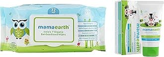 Mamaearth Milky Soft Natural Baby Face Cream for Babies, for All Skin Types 60 g & India's First Organic Bamboo Based Baby Wipes (72 Wipes)