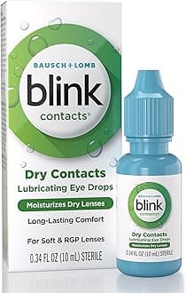 AMO Contact Lubricant Eye Drops for Soft and RGP Lenses, 0.34 Ounce Box