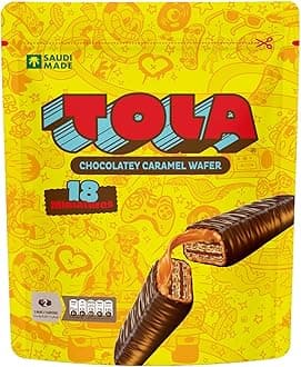 Nestle Tola Milk Chocolate And CaRAMel Wafer Bites, 160G Pouch, Yellow