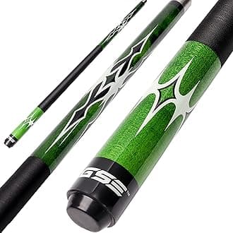 GSE Games & Sports Expert 58" 2-Piece Canadian Maple Hardwood Billiard Pool Cue Sticks for Men/Women, House or Commercial/Bar Use (Several Colors, Weight 18oz, 19oz, 20oz, 21oz Available)