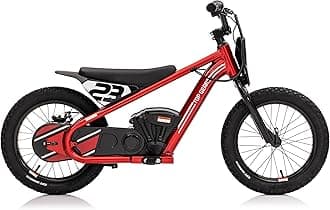 TG Top Gear 75 24V Battery Operated Motor Bike, Rechargeable Electric Ride-On Bike for Toddlers and Adults Above 6+ (Semi Assembled (Box), Red)