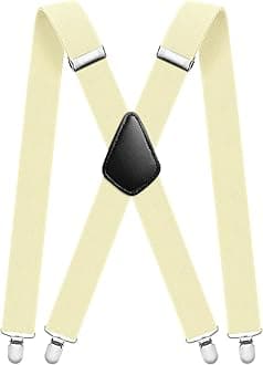 Mens Braces, Mens Suspenders with Strong Metal Clips, 3.5cm Wide Heavy Duty Suspenders for Men Women Business Wedding Casual