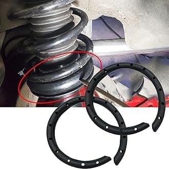 2PCS Universal Coil Spring Silencer Insulator Rubber Sleeve Front Rear Lower Suspension Noise Reducer Protector For Car Suv Van Truck