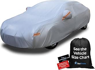 10-Layer Car Cover Waterproof All Weather - Outdoor Full Exterior Cover for Sedan, Hatch, SUV - Rain Sun Protection - Size A6 (See Chart for Accurate Fit)