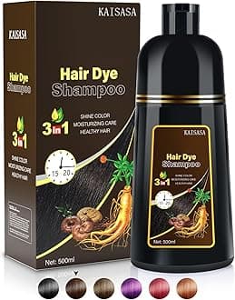 Dark Burgundy Hair Dye Shampoo - Instant Color Shampoo 3 in 1 for Gray Coverage, For Women and Men, Long-Lasting 500ML
