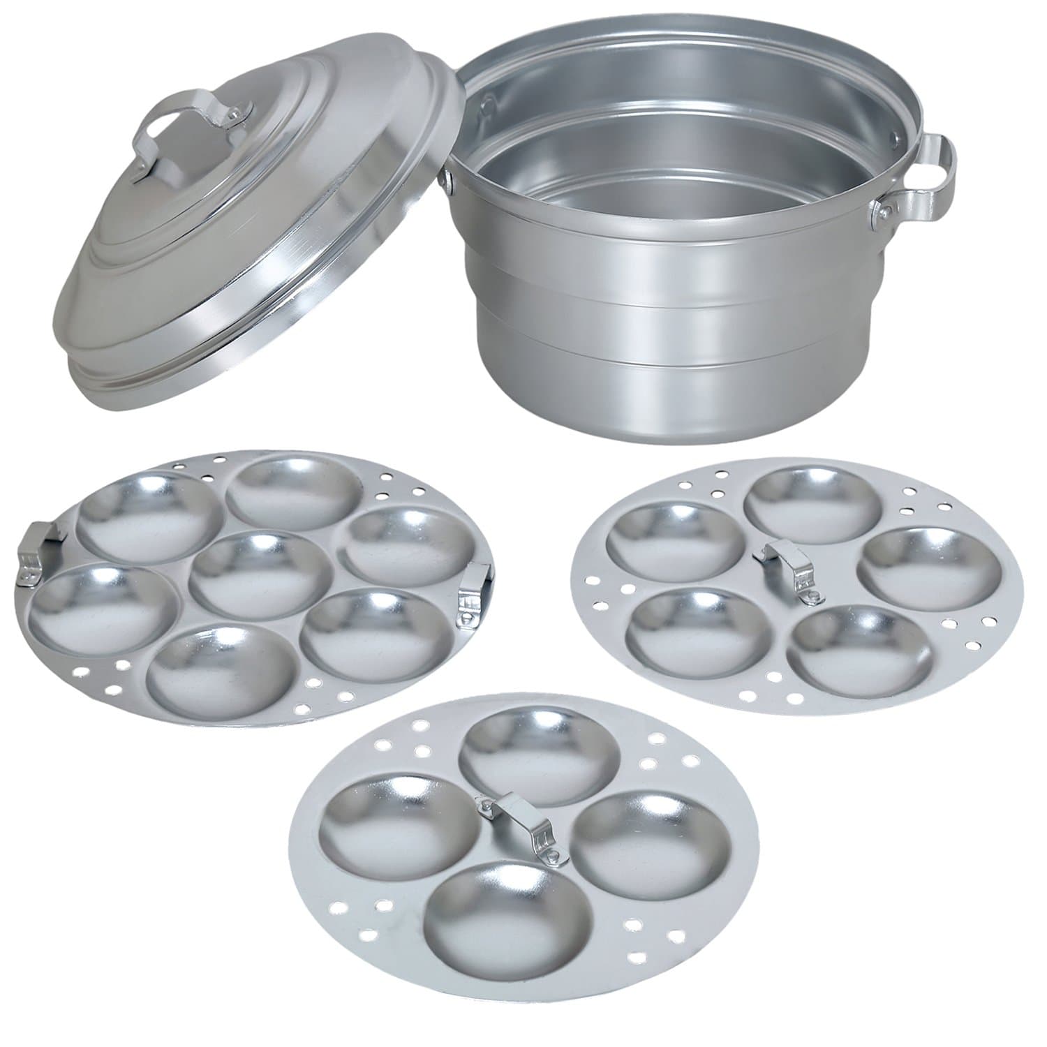 Priya Aluminum Idli Maker - Silver