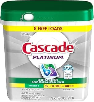 Cascade Platinum ActionPacs Dishwasher Detergent, Fresh Scent (88 ct.)