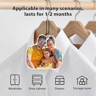 Custom Air Fresheners Bulk with Picture - Car Charm Refresher Hanging - Personalized Photo Air Freshener Car Decorations Gifts for Boyfriend (Eight PCS)