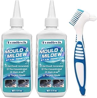 Mould Remover Gel, Household Mould and Mildew Remover and Cleaner for Black Washing Machine, Kitchen, Bathroom Sink, Tile, Grout, Stains (5 fl oz 2 Pack)
