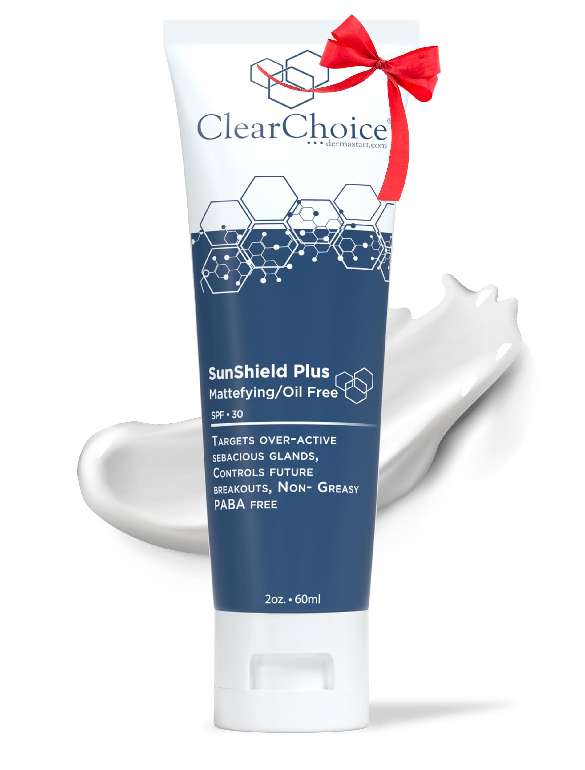 Clear Choice Sun Shield Plus 1.7oz – Non-Greasy Daily Sunscreen for Oily & Acne-Prone Skin, SPF 30, Controls Breakouts & Sebum, PABA-Free with Zinc Oxide, Easy 1-Step Application for Teens & Adults