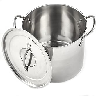 USA Stainless Steel Stock Pot 20-Quart, Silver
