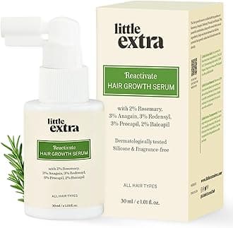 Little Extra Reactivate Hair Growth Serum | Anti Hair Fall Rosemary Scalp Treatment with 11% Hair Growth Actives (Redensyl, Procapil, Anagain, Baicapil) | Improves Hair Density | For Men & Women | 30ml