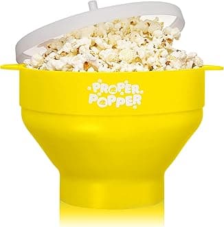 (Yellow) - The Original Proper Popper Microwave Popcorn Popper, Silicone Popcorn Maker, Collapsible Bowl BPA Free & Dishwasher Safe - (Yellow)