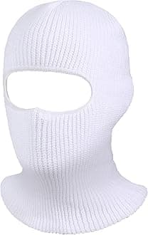 Geyoga Balaclava Face Mask Soft Breathable Multipurpose Windproof Balaclava 1 Hole Knitted Motorcycle Ski Mask for Adult Winter