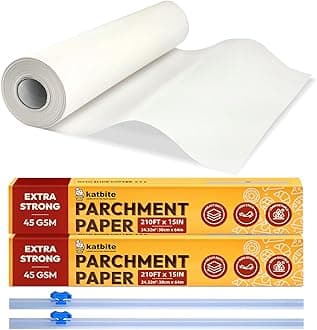 Parchment Paper Roll-15 in x 164 ft (205 SQ FT) Baking Pan Liners (2 Pack)
