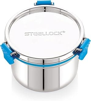 STEELLOCK PRO Stainless Steel Container/Dabba with Steel Lid Airtight for Food Storage, Easy to Carry, Leak Proof and Stackable (SLP-133/700 ML).