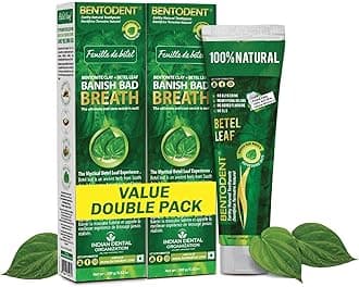Bentodent Toothpaste - Natural Toothpaste For Entire Family - Freshens Breath, Protects Enamel, Strengthens Gums - Fluoride Free (Betel Leaf Pack)