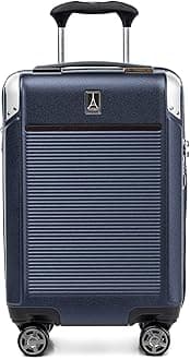 Travelpro Platinum Elite Hardside Expandable Carry on Luggage, 8 Wheel Spinner, TSA Lock, Hard Shell Polycarbonate Suitcase, True Navy Blue, Compact Carry on 20-Inch