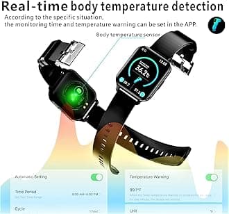 N3 ZELEK Pulse Oximeter Smart Watch Blood Pressure Monitor Fitness Tracker Smart Band LARGE BATTERY Waterproof 50m Full Touch Screen Heart Rate Monitor Activity Tracker Sleep Monitor Women Smartwatch