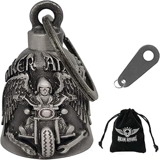 Dream Apparel Motorcycle Ride Bell For Bikers, Heavy Spirit Bells Accessory And Key Chain For Luck