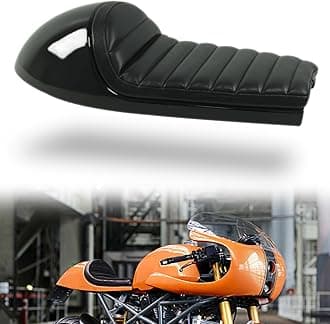 0391 Motorcycle Hump Cafe Racer Seat Universal All Black