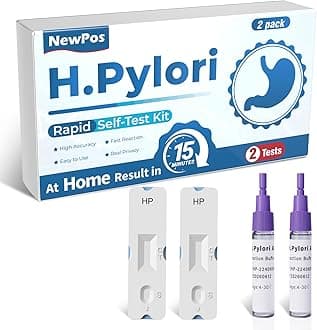 H Pylori Test Kit – 2 PCS H. Pylori Test, H-Pylori Stool (Antigen) Self-Test for Home Use, 99.9% Accurate, Fast 10-15 Min Results, Easy to Use, No Lab Needed
