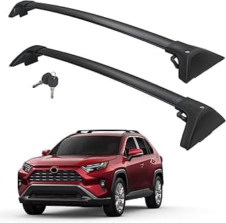Roof Rack Cross Bars for Toyota RAV4 2019-2025 (Not Fit 2024 LE/Adventure/TRD Off-Road/Hybrid Woodland Edition) Anti-Theft Lock Mechanism Tie-Down Loop Aluminum Anti-Corrosion Crossbars