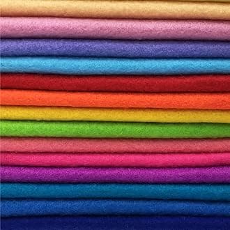 flic-flac 28pcs 8 x 8 inches (20cmx20cm) 1.4mm Thick Soft Felt Fabric Sheet Assorted Color Felt Pack DIY Craft Sewing Squares Nonwoven Patchwork