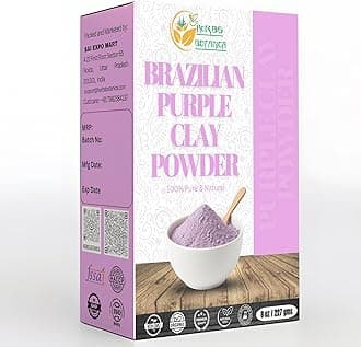 Brazilian Purple Clay Powder Detoxify Skin & Hair Natural Beauty & Skincare DIY Clay for Soap, Facial Cleansing Mask, Bath Bombs, Body Wash Making 227g