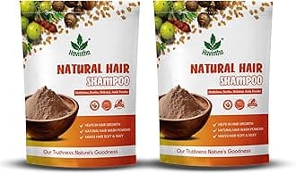 Havintha Natural Hair Shampoo with Amla, Reetha, Shikakai and Methi dana - 227 grams. (Advanced shampoo) (pack 2)