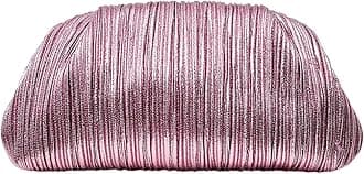 QWINEE Women's Woven Evening Bag Dumpling Clutch Purse No Strap Handbags Elegant Faux PU Leather Clutch Bag