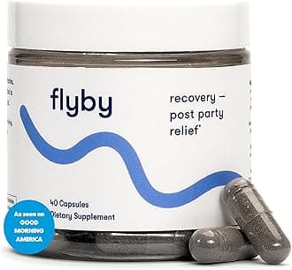 Flyby Recovery Supplement - All The Hang, Without The Over!™ - with Milk Thistle, Vitamin C, Activated Charcoal, and Apple Cider Vinegar - Pre & Post Drinking Formula (40 Count)