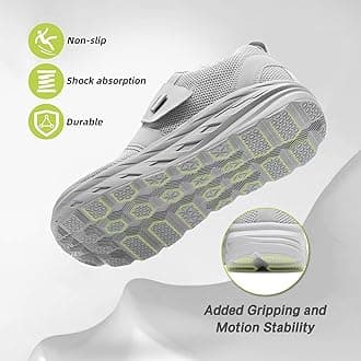 OrthoComfoot Men's Orthopedic Diabetic Wide Walking Shoes: Comfortable Cushion Arch Support Plantar Fasciitis Sneakers, Orthotic High Arch Swollen Feet Adjustable Work Shoes for Ankle and Heel Pain