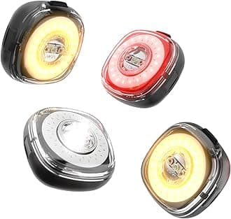 LumosFirefly Smart Bike Light System - Sync Front & Rear LED Light | Custom Brightness, Flash Pattern, Day/Night mode | Turn Signals | Brake lights | Night Riding Bicycle Accessories for Men & Women