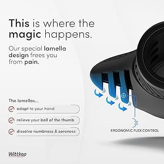 Wittkop Bicycle Grips with Innovative Multi-Zone Design, Made in Germany, Ergonomic Design with Non-Slip Effect Including Comfort & EFC Zones for Optimised Grip & Comfort, Bicycle Grips Handlebar