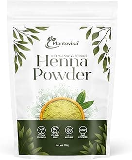 100% Natural and Pure Henna Powder/Lawsonia Inermis For Hair, Orange-Red Hair Color, Triple Shifted, Smooth Henna Paste and Cones, No additives, No Chemical, Easy to use 200 grams