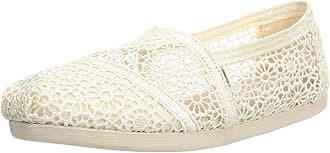 TOMSWhite Moroccan Crochet Slip ons-UK 9