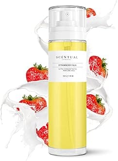 Ultra-Concentrated Hair & Body Perfume Mist, Long Lasting Women's Fragrance, Gourmand Perfumes for Women, Vegan and Cruelty Free (Strawberry Silk)