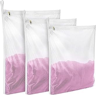 GOGOODA Delicates Laundry Bags, Fine Mesh Wash Bag for Lingerie, Underwear, Bra, Silk, Socks with Hanging Loop