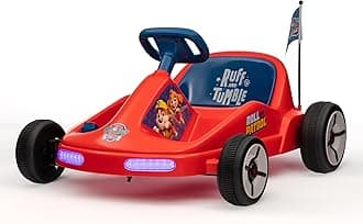 Paw Patrol 12V Electric Go Kart for Kids, Electric Ride-On Toy with Lights, Seat Belt, Ages 3-6, Durable PVC and Iron Construction, Rechargeable Battery, Outdoor and Indoor Fun