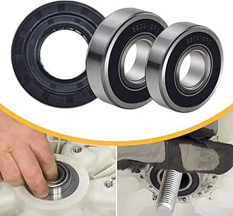 Front Load Washer Tub Ball Bearings Washing Machine Bearing Kit Suitable for LG & Kenmore Etc Replacement Part 4036ER2004A 4036ER4001B 4280FR4048E 4280FR4048L-Black