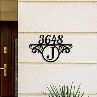 Custom Metal Address Sign Street Plaque with Initials, Personalized House Number Sign for Outside, Modern Outdoor Metal Wall Decor, Handmade New Home Gift Housewarming Gift